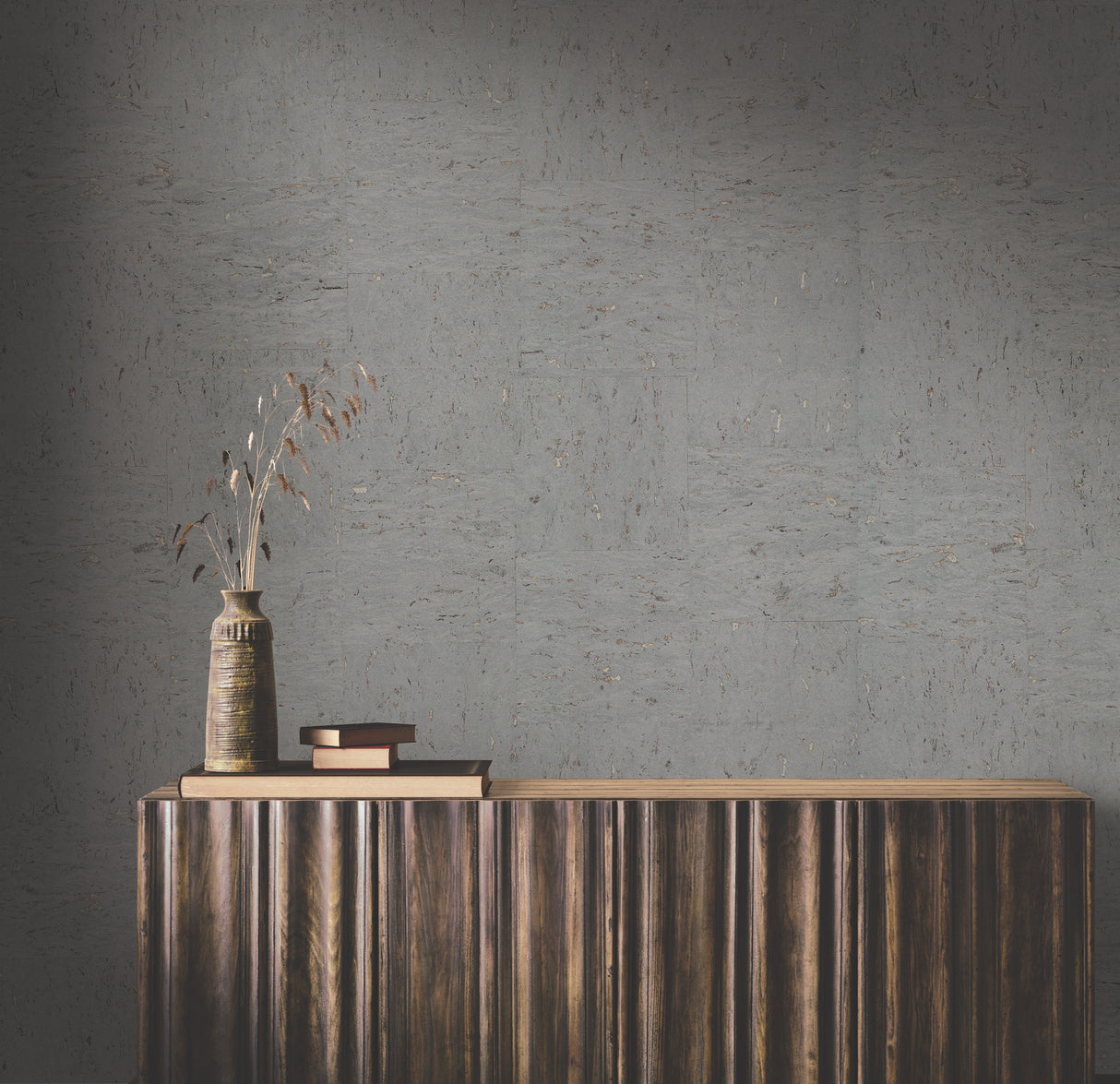 Caldera Cork Steel by Ronald Redding Cork Wallpaper – York Designer Series GRL88369