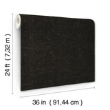 Caldera Cork Black by Ronald Redding Cork Wallpaper – York Designer Series GRL88370