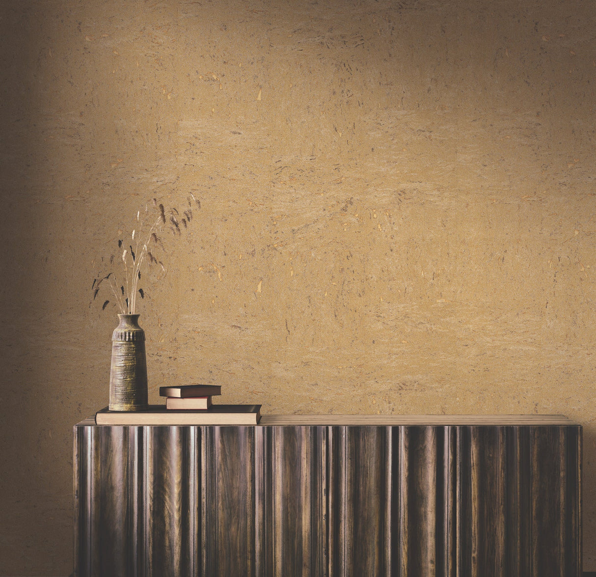 Caldera Cork Antique Gold by Ronald Redding Cork Wallpaper – York Designer Series GRL88374