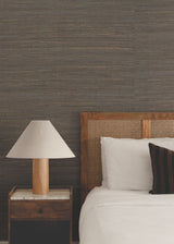Multicolored Hemp Eggplant by Ronald Redding Grasscloth Wallpaper – York Designer Series GRL88377