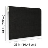 Jute Weave Black by Ronald Redding Grasscloth Wallpaper – York Designer Series GRL88385