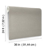 Linen Sunrise Grey by Ronald Redding Wallpaper – York Designer Series GRL88393