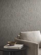 Twist Paperweave Black / Gray by Ronald Redding Paper Weave Wallpaper – York Designer Series GRL88400
