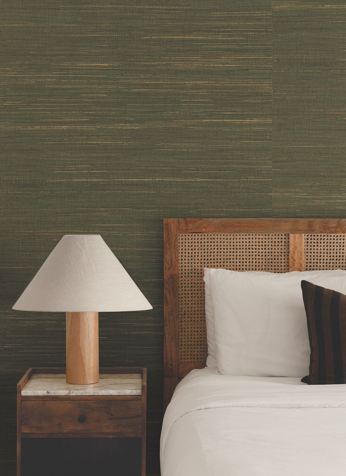Multicolored Hemp Dry Sage by Ronald Redding Hemp Grasscloth Wallpaper – York Designer Series GRL88473
