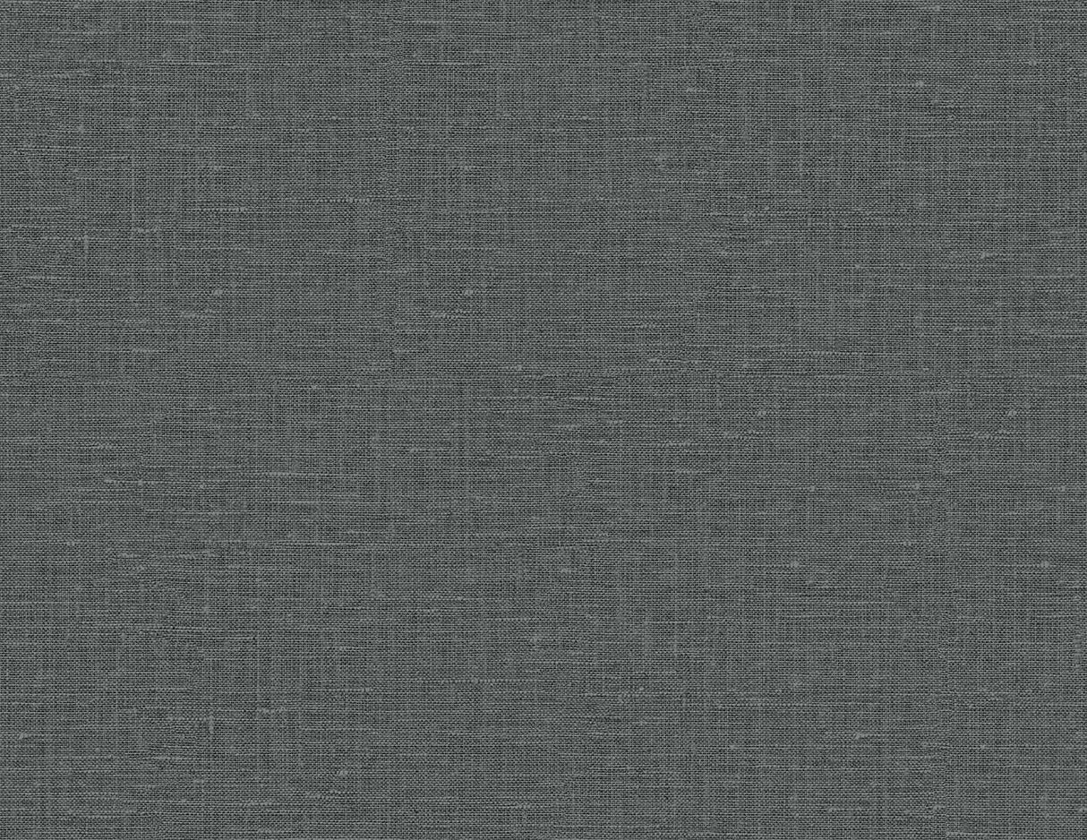 Nomi smoke gray faux linen texture vinyl wallpaper by Seabrook Designs