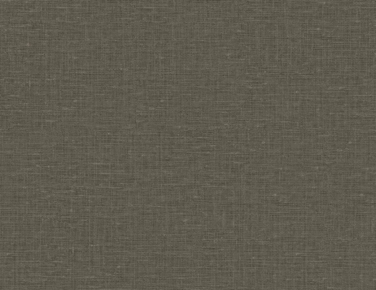 Nomi wallpaper in Shale, a matte faux linen texture vinyl wallcovering