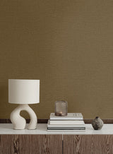 Nomi Caramel by Linen & Silk Textures Faux Linen Texture Vinyl Wallpaper – Seabrook Designs GT30035