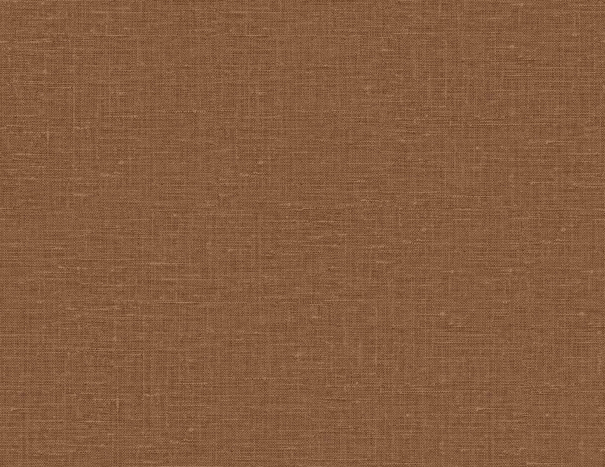 Nomi wallpaper in Cinnamon, faux linen matte vinyl texture