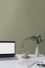 Bangkok Coffee by Linen & Silk Textures Faux Silk Texture Wallpaper – Seabrook Designs GT30111