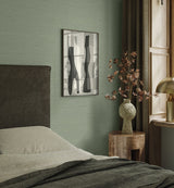 Bangkok Moss by Linen & Silk Textures Faux Silk Texture Vinyl Wallpaper – Seabrook Designs GT30113