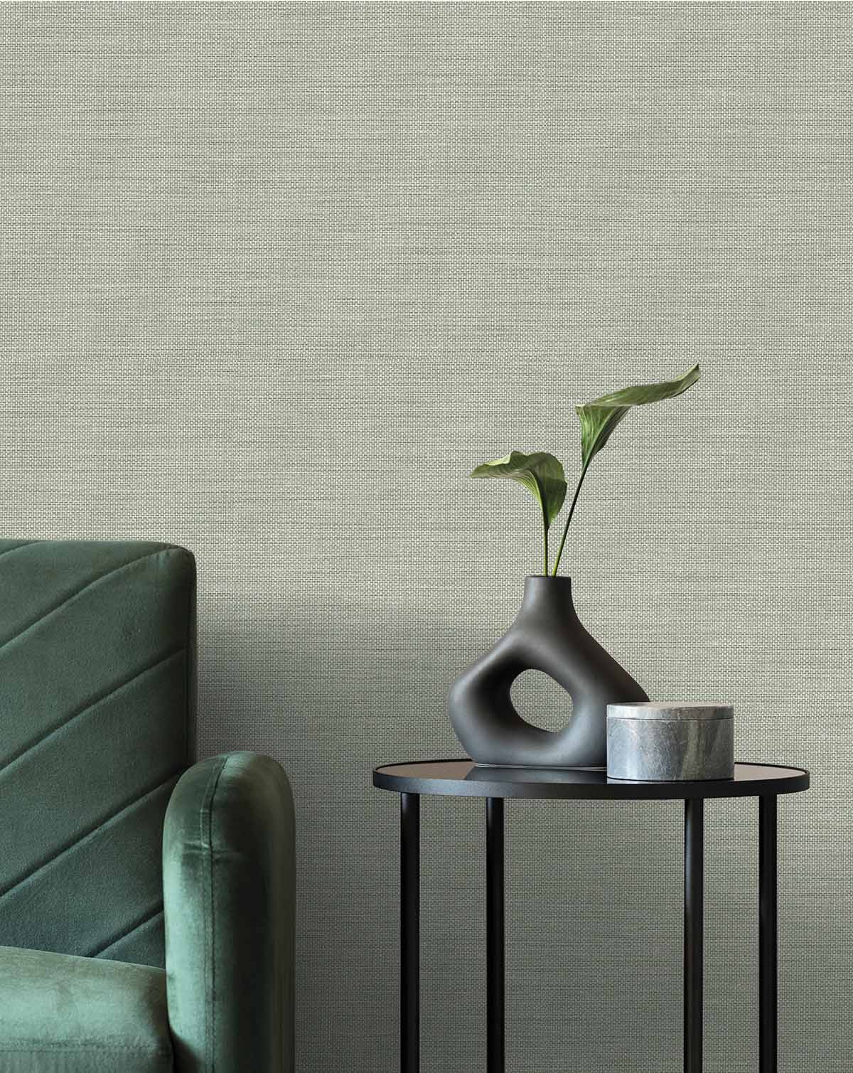 Libeco Sage by Seabrook Designs Matte Faux Linen Texture Vinyl Wallpaper – Seabrook Designs GT30206