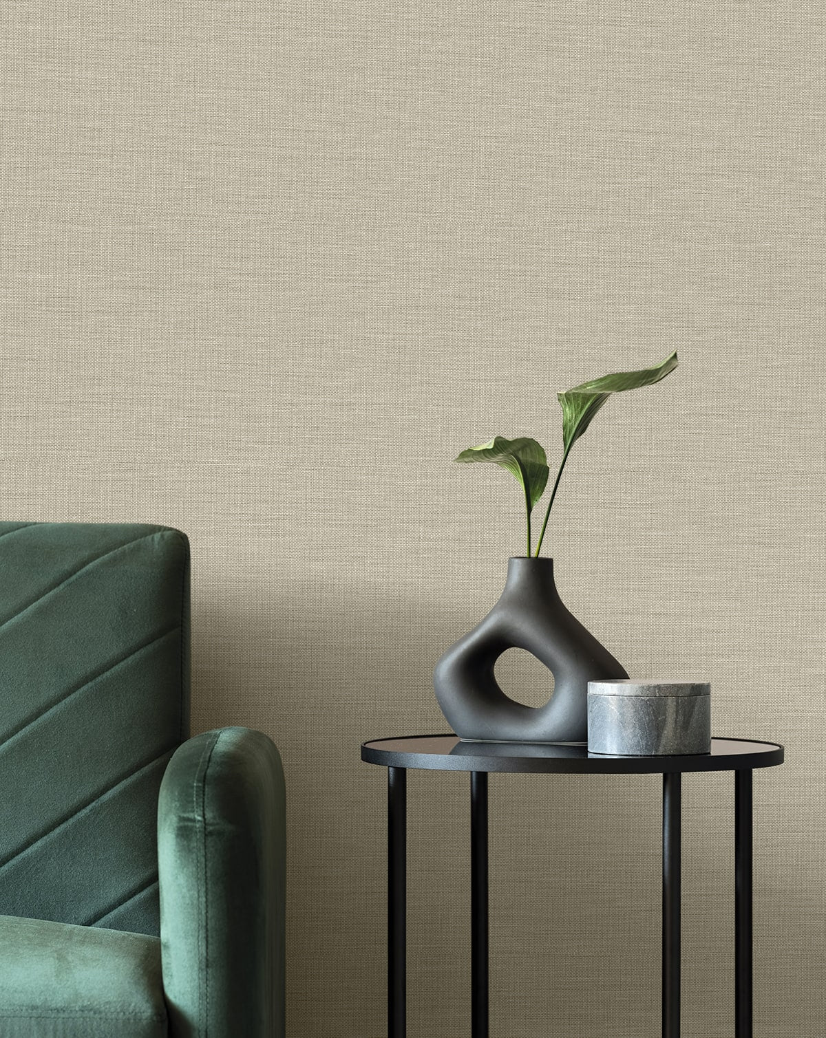 Libeco Nutshell by Linen & Silk Textures Faux Linen Texture Vinyl Wallpaper – Seabrook Designs GT30213