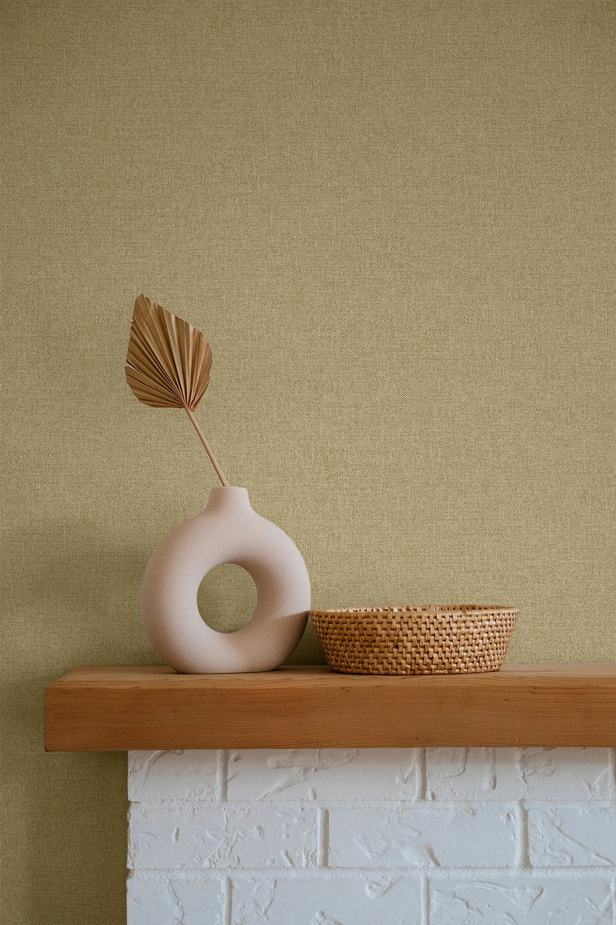 Normandy Caramel by Linen & Silk Textures Faux Linen Vinyl Wallpaper – Seabrook Designs GT30323
