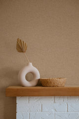 Normandy Cinnamon by Linen & Silk Textures Faux Linen Texture Vinyl Wallpaper – Seabrook Designs GT30324