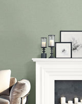 Normandy Olive Gray by Linen & Silk Textures Faux Linen Texture Wallpaper – Seabrook Designs GT30326