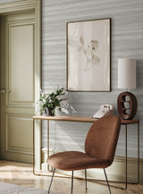 Meiya Icy Gray by Linen & Silk Textures Stria Textured Vinyl Wallpaper – Seabrook Designs GT30403