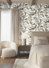 Mystic Isle Neutral Wallpaper with Tropical Eclectic Botanical Pattern - York GT4503