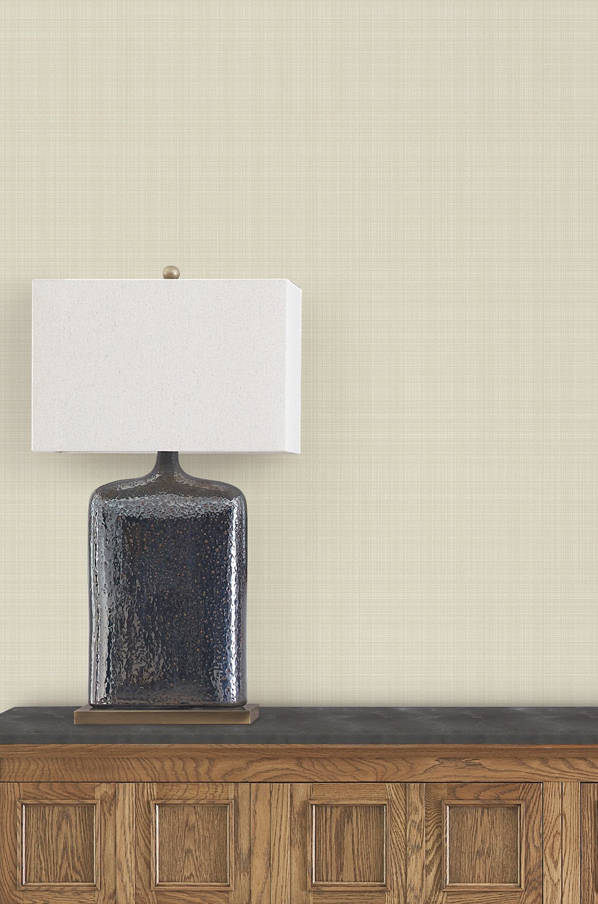 Bordeaux Beige Wallpaper with Raised Ink Weave Texture - Ronald Redding GT4509