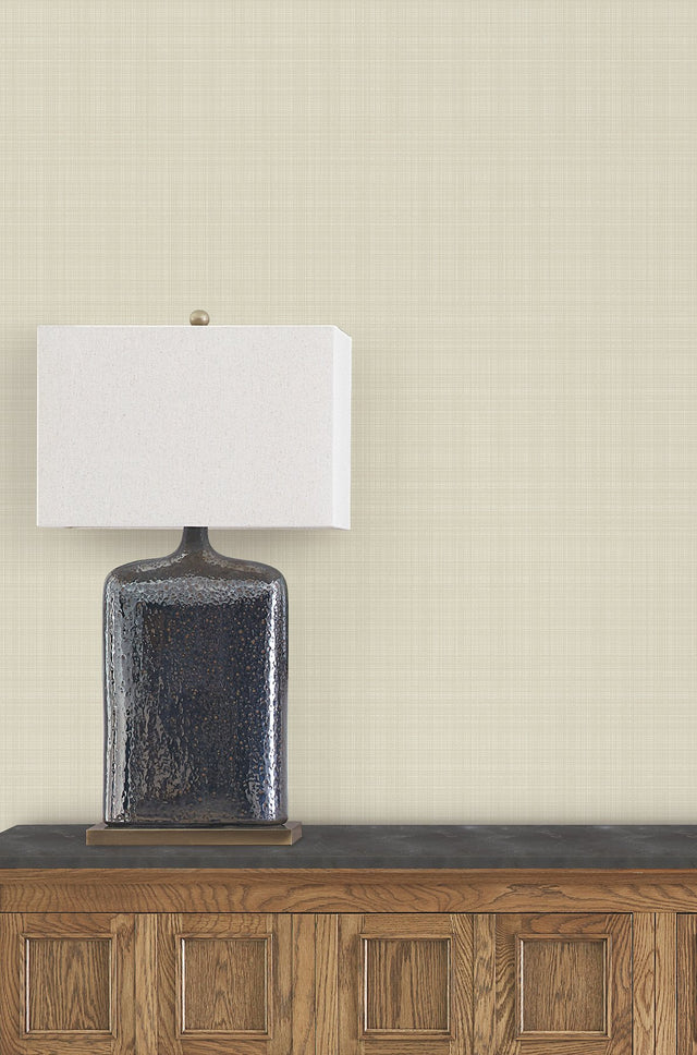 Bordeaux Beige Wallpaper with Raised Ink Weave Texture - Ronald Redding GT4509