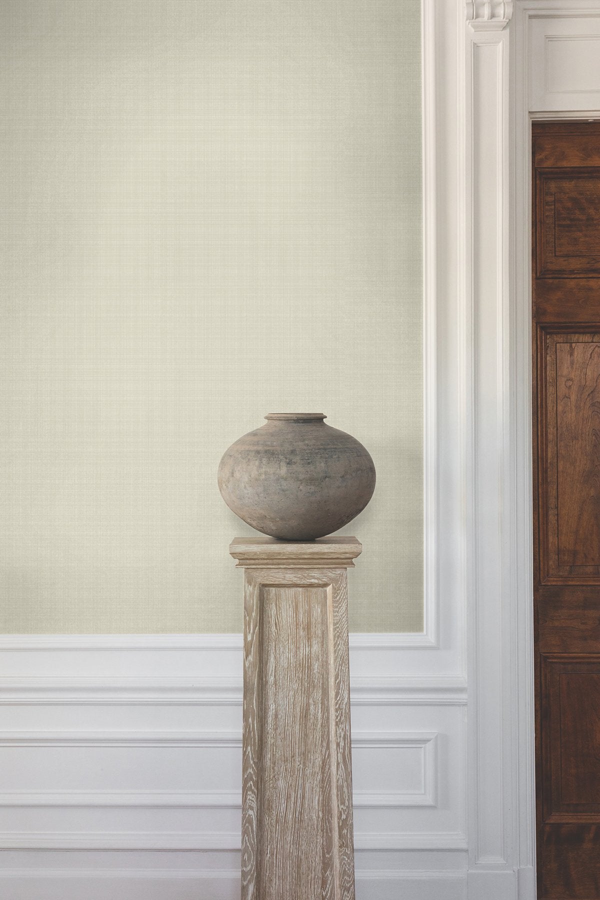 Bordeaux Beige Wallpaper with Raised Ink Weave Texture - Ronald Redding GT4509