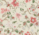 Marguerite Vine Cream Wallpaper with Vintage Floral Jacobean Pattern - York GT4513