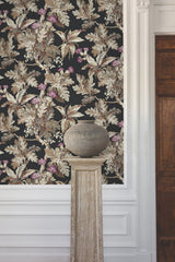 Briarwood Black Botanical Vintage Wallpaper - York GT4521