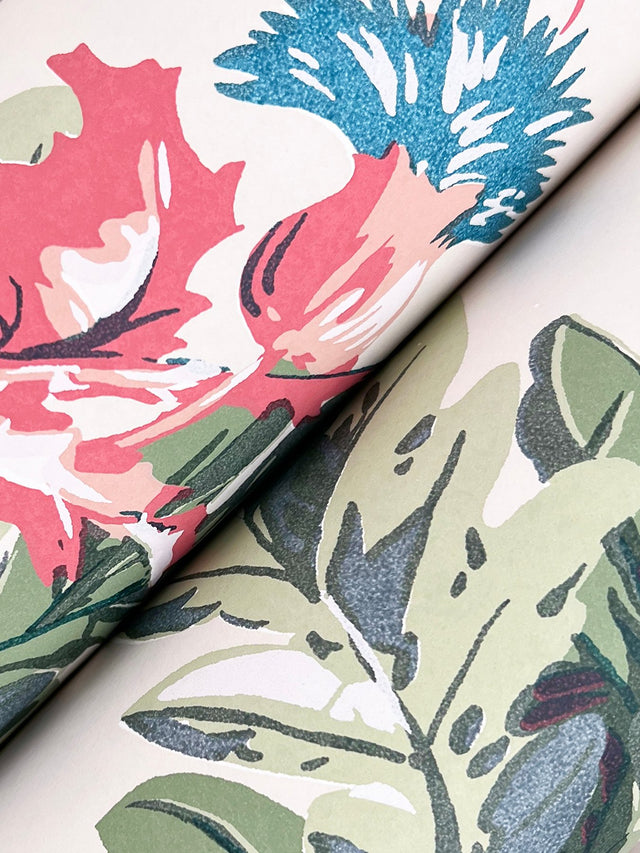 Briarwood Taupe Wallpaper with Vintage Botanical Motif - York GT4522
