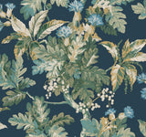 Briarwood Navy Wallpaper with Botanical Vintage Motif - York GT4523