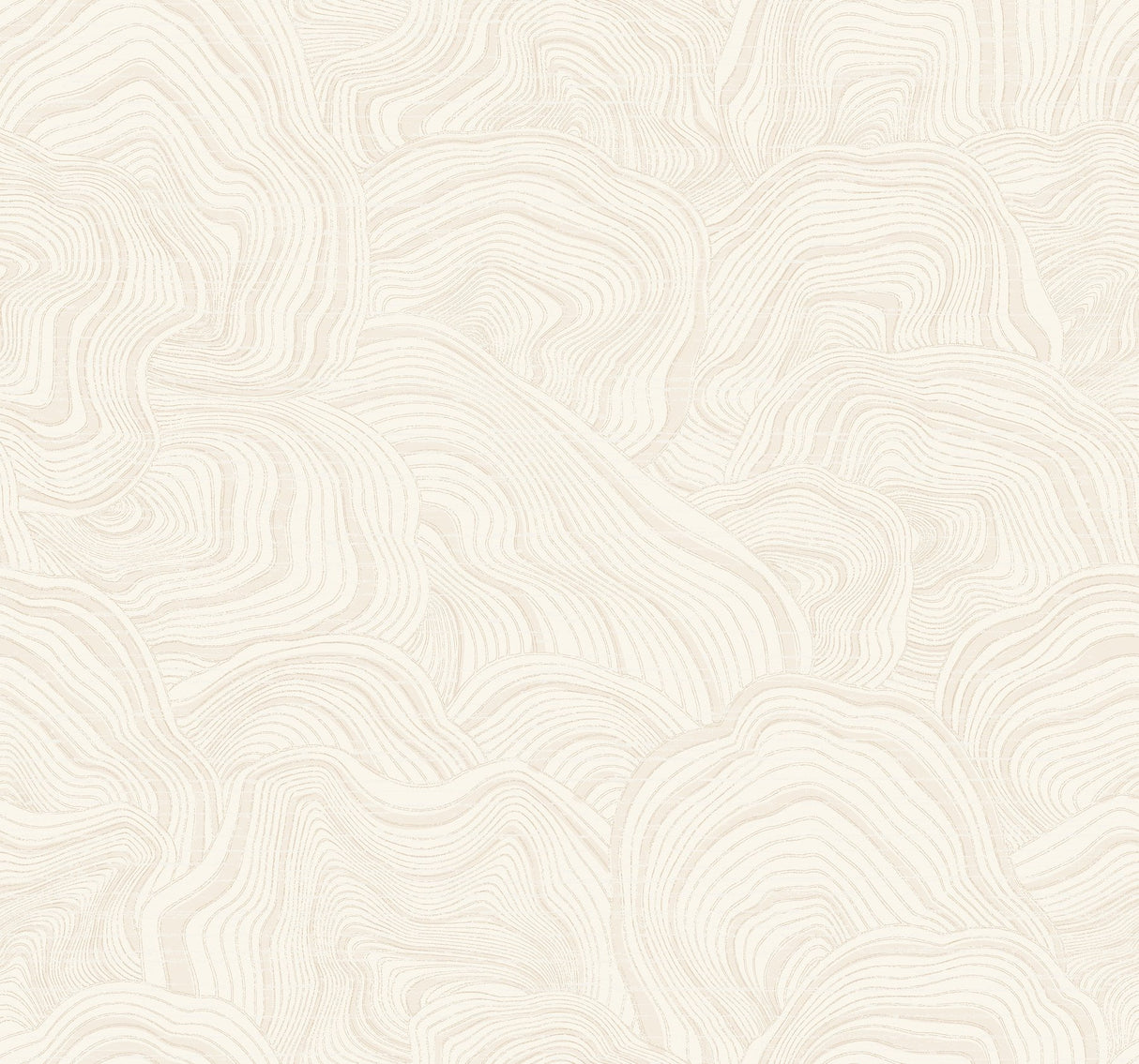 Geodes White Wallpaper with Metallic Raised Ink Bohemian Eclectic Pattern - York GT4529
