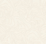 Geodes White Wallpaper with Metallic Raised Ink Bohemian Eclectic Pattern - York GT4529