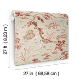 Bridgewater Coral Wallpaper with Asian Wetlands Motif - York GT4532