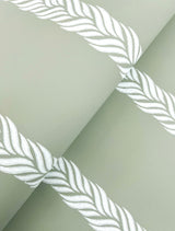 Braided Stripe Green Wallpaper with Braided Stripe Motif, Transitional Style - York GT4541