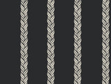 Braided Stripe Black Wallpaper with Braided Stripe Motif - Ronald Redding GT4542