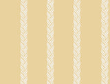 Braided Stripe Yellow Wallpaper with Hand-Painted Look Transitional Stripe Pattern - York GT4543