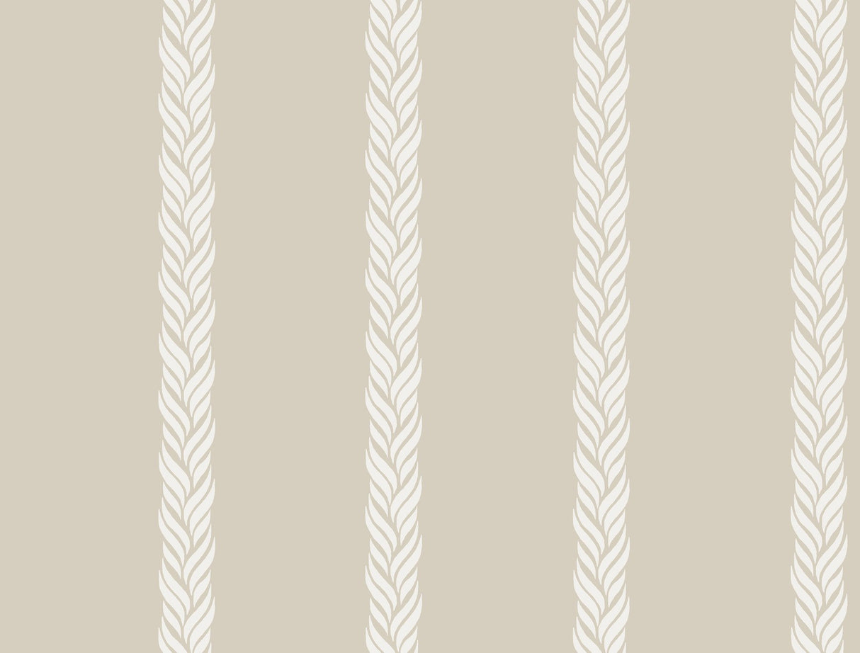 Braided Stripe Beige Wallpaper with Braided Stripe Pattern - York GT4544
