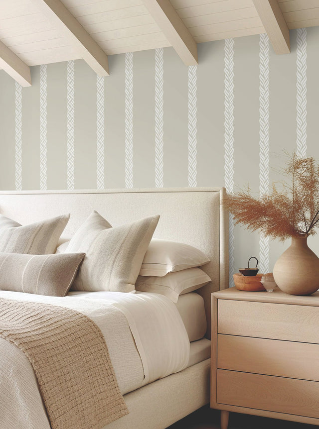 Braided Stripe Beige Wallpaper with Braided Stripe Pattern - York GT4544