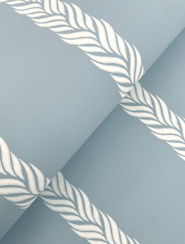 Braided Stripe Blue Wallpaper with Braided Stripe Pattern, Transitional Style - York GT4546