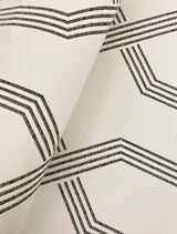 Palisade Black Wallpaper with Geometric Ribbon Diamond Pattern - York GT4552