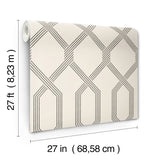 Palisade Black Wallpaper with Geometric Ribbon Diamond Pattern - York GT4552