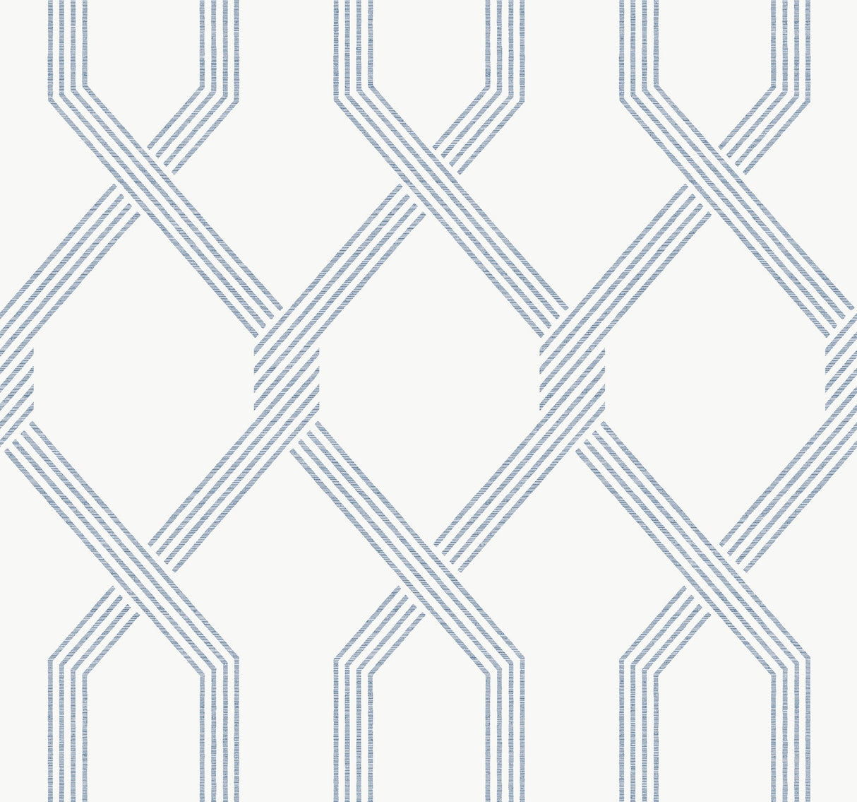 Palisade Blue Geometric Ribbon Diamond Wallpaper - York GT4553