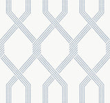 Palisade Blue Geometric Ribbon Diamond Wallpaper - York GT4553