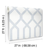 Palisade Blue Geometric Ribbon Diamond Wallpaper - York GT4553