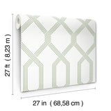 Palisade Green Geometric Wallpaper with Raised Ink - York GT4555