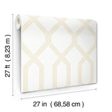 Palisade Yellow Wallpaper with Geometric Diamond Ribbon Pattern - York GT4556