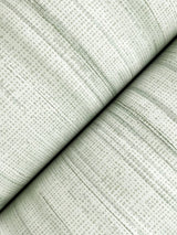 Brushed Linen Green Wallpaper with Weaves Fabric Texture - York GT4561
