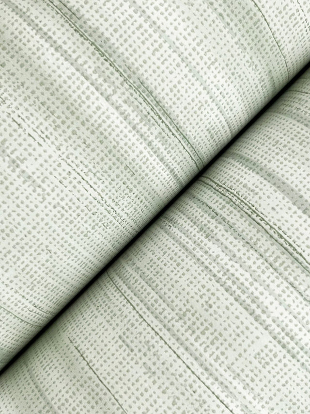 Brushed Linen Green Wallpaper with Weaves Fabric Texture - York GT4561