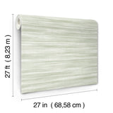 Brushed Linen Green Wallpaper with Weaves Fabric Texture - York GT4561