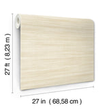 Brushed Linen Ivory Wallpaper with Weaves Pattern - York GT4562
