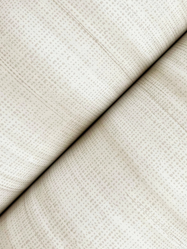 Brushed Linen White Wallpaper with Weaves Pattern, Transitional Style - York GT4563