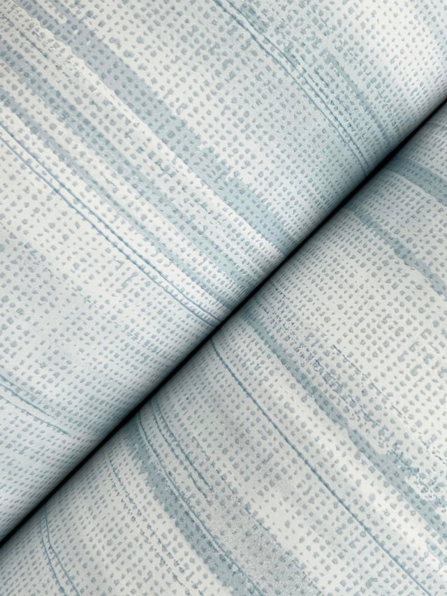 Brushed Linen Light Blue Wallpaper with Weaves Pattern, Transitional Style - York GT4564
